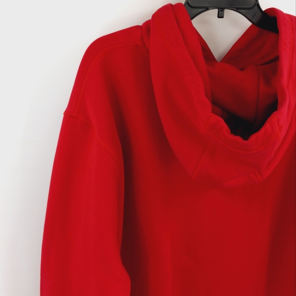 TOMMY HILFIGER Mens Red Embroidered Spellout Flag Logo Hoodie Sweatshirt XXXL - Picture 8 of 13